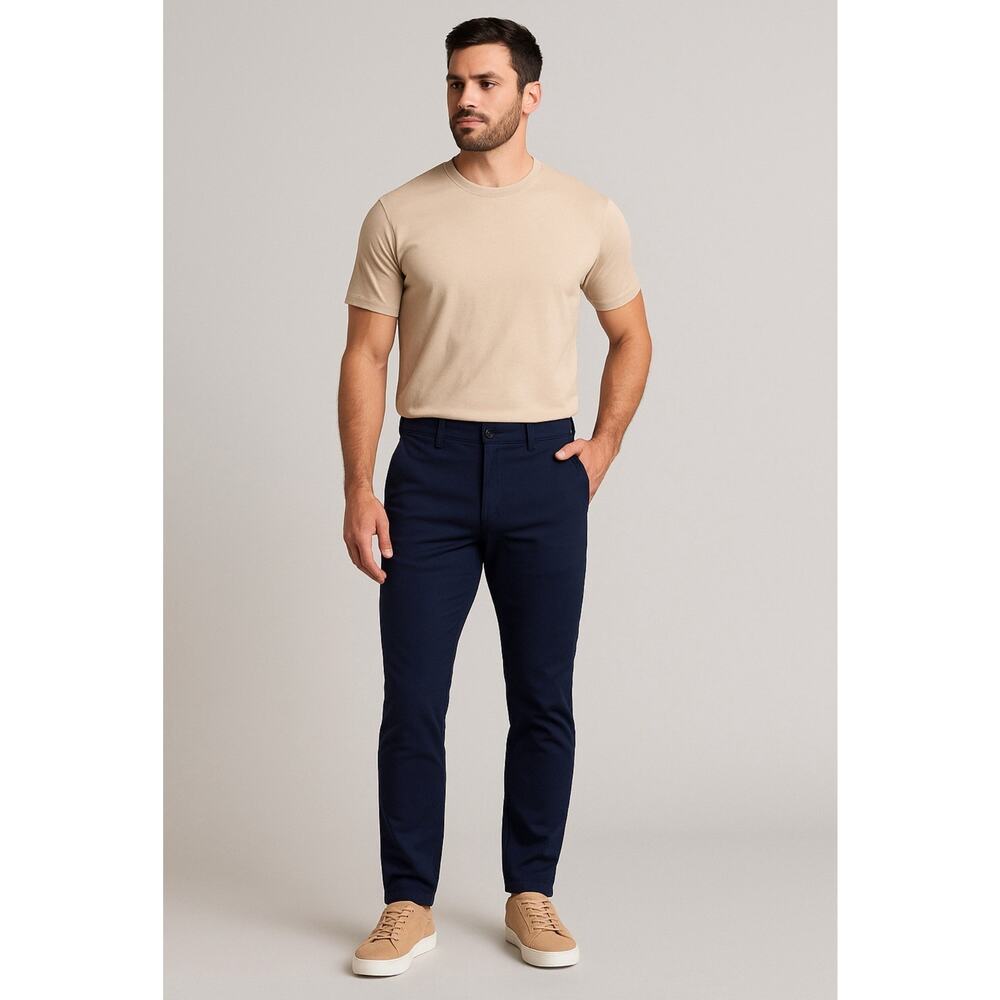 Barbell Apparel Men’s Chino Pants NWT 32 Navy Blue Athletic Fit $138